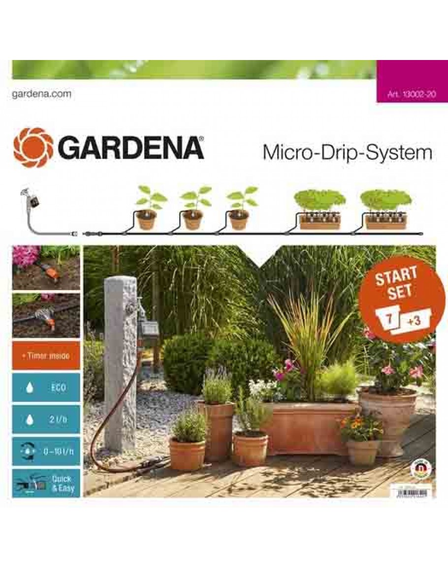 MicroDripSystem Starter Set Flower Pots M automatic (with water computer) by Gardena